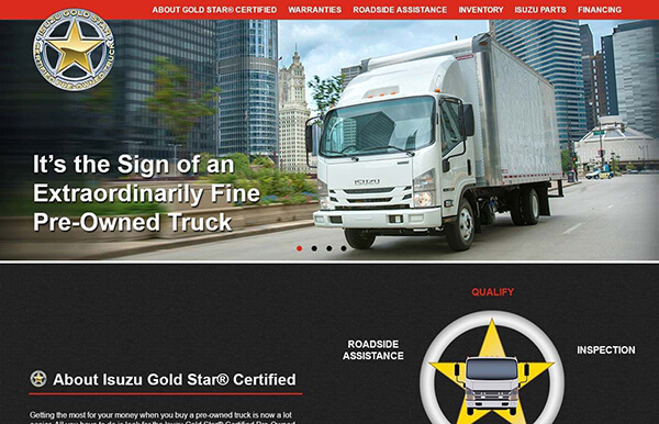 Thumbnail of the website design mockup for Isuzu Pre-Owned